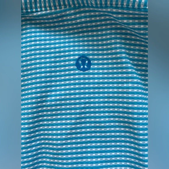 Lululemon Light Blue and White Gingham Pleated Jacket - Picture 8 of 11